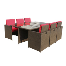 Classic Outdoor Rattan Dining Cube Table Furniture